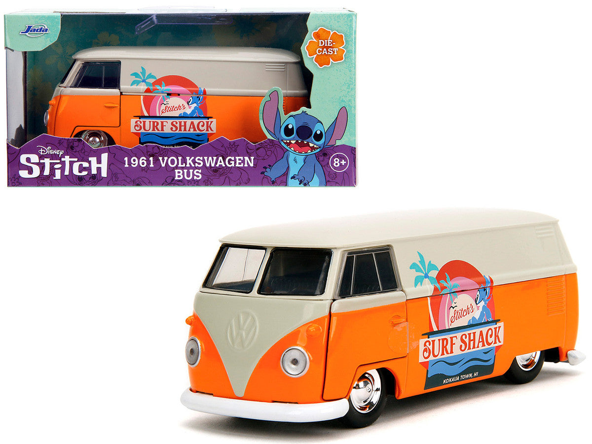 1961 Volkswagen Bus "Stitch's Surf Shack" Orange and Gray "Disney's Stitch" "Hollywood Rides" Series 1/32 Diecast Model Car by Jada-4