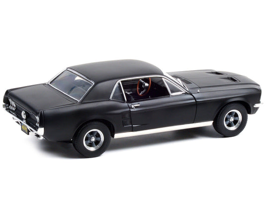 1967 Ford Mustang Coupe Matt Black (Adonis Creed's) "Creed" (2015) Movie 1/18 Diecast Model Car by Greenlight-1