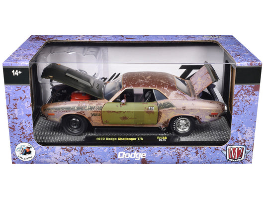 1970 Dodge Challenger T/A Rusted Limited Edition to 4050 pieces Worldwide 1/24 Diecast Model Car by M2 Machines-1