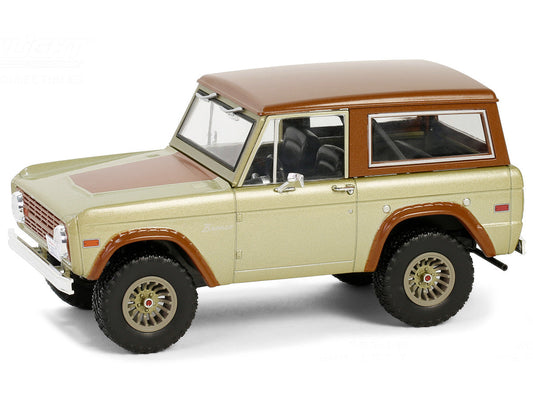 1970 Ford Bronco Gold Metallic with Brown Hood and Top "Lost" (2004-2010) TV Series "Hollywood" Series 20 1/24 Diecast Model Car by Greenlight-1