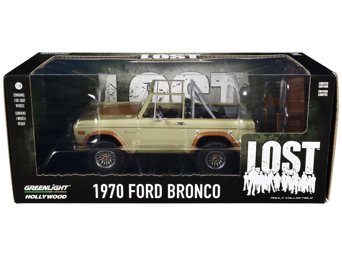1970 Ford Bronco Gold Metallic with Brown Hood and Top "Lost" (2004-2010) TV Series "Hollywood" Series 20 1/24 Diecast Model Car by Greenlight-2