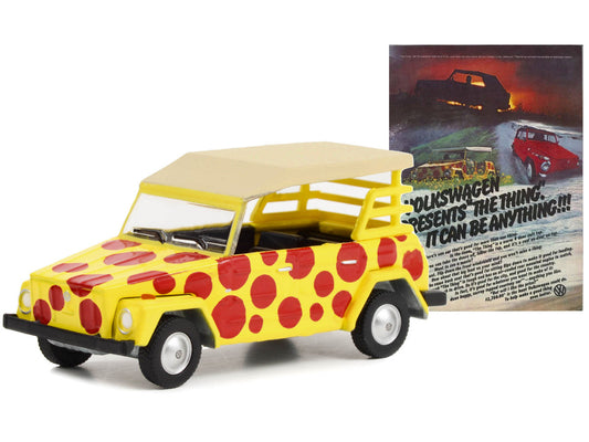 1974 Volkswagen Thing Type 181 Yellow with Red Polka Dots "Volkswagen Presents The Thing. It Can Be Anything!!!" "Vintage Ad Cars" Series 8 1/64 Diecast Model Car by Greenlight-1