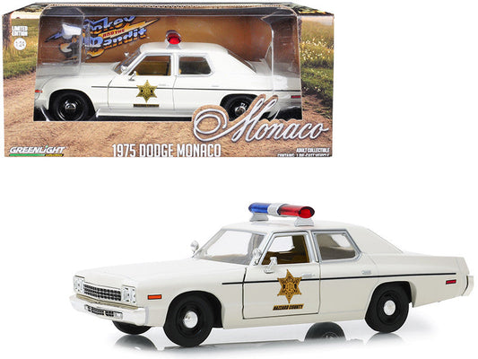 1975 Dodge Monaco Cream "Hazzard County Sheriff" 1/24 Diecast Model Car by Greenlight-0