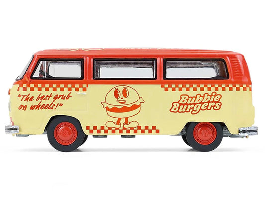 1975 Volkswagen Type 2 Van "Bubbie Burgers Food Truck" Orange and Cream "Blue Collar Collection" Series 14 1/64 Diecast Model Car by Greenlight-1