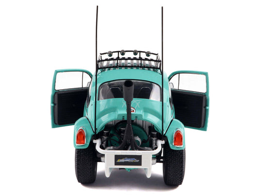 1976 Volkswagen Beetle Baja Miami Green with Pink Graphics 1/18 Diecast Model Car by Solido-0