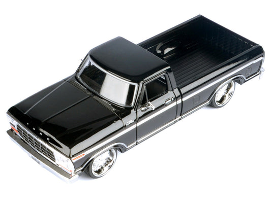 1979 Ford F-150 Custom Pickup Truck Black "Maxx Design" Series 1/24 Diecast Model Car by Motormax-1