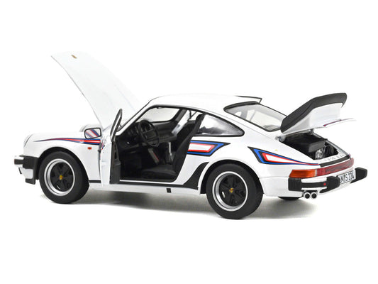 1980 Porsche 911 Turbo 3.3 White with Blue and Red Graphics 1/18 Diecast Model Car by Norev-0