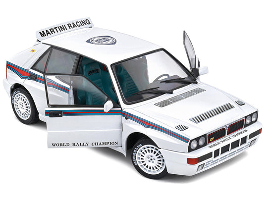 1992 Lancia Delta HF Integrale Evo 1 Martini 6 White with Blue and Red Stripes "World Rally Champion - Martini Racing" 1/18 Diecast Model Car by Solido-1