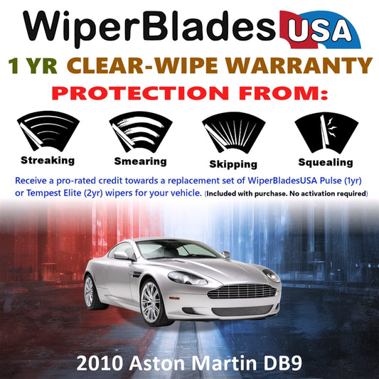 2010 Aston Martin DB9 Wiper Blades w/1yr Wear Warranty (Set of 2) Wipers-1