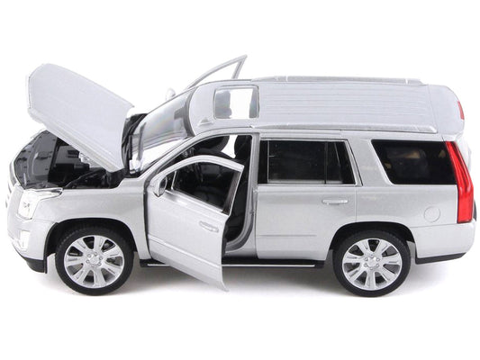 2017 Cadillac Escalade with Sunroof Silver Metallic 1/24-1/27 Diecast Model Car by Welly-1