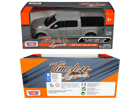2019 Ford F-150 Limited Crew Cab Pickup Truck Gray "Timeless Legends" Series 1/24-1/27 Diecast Model Car by Motormax-2