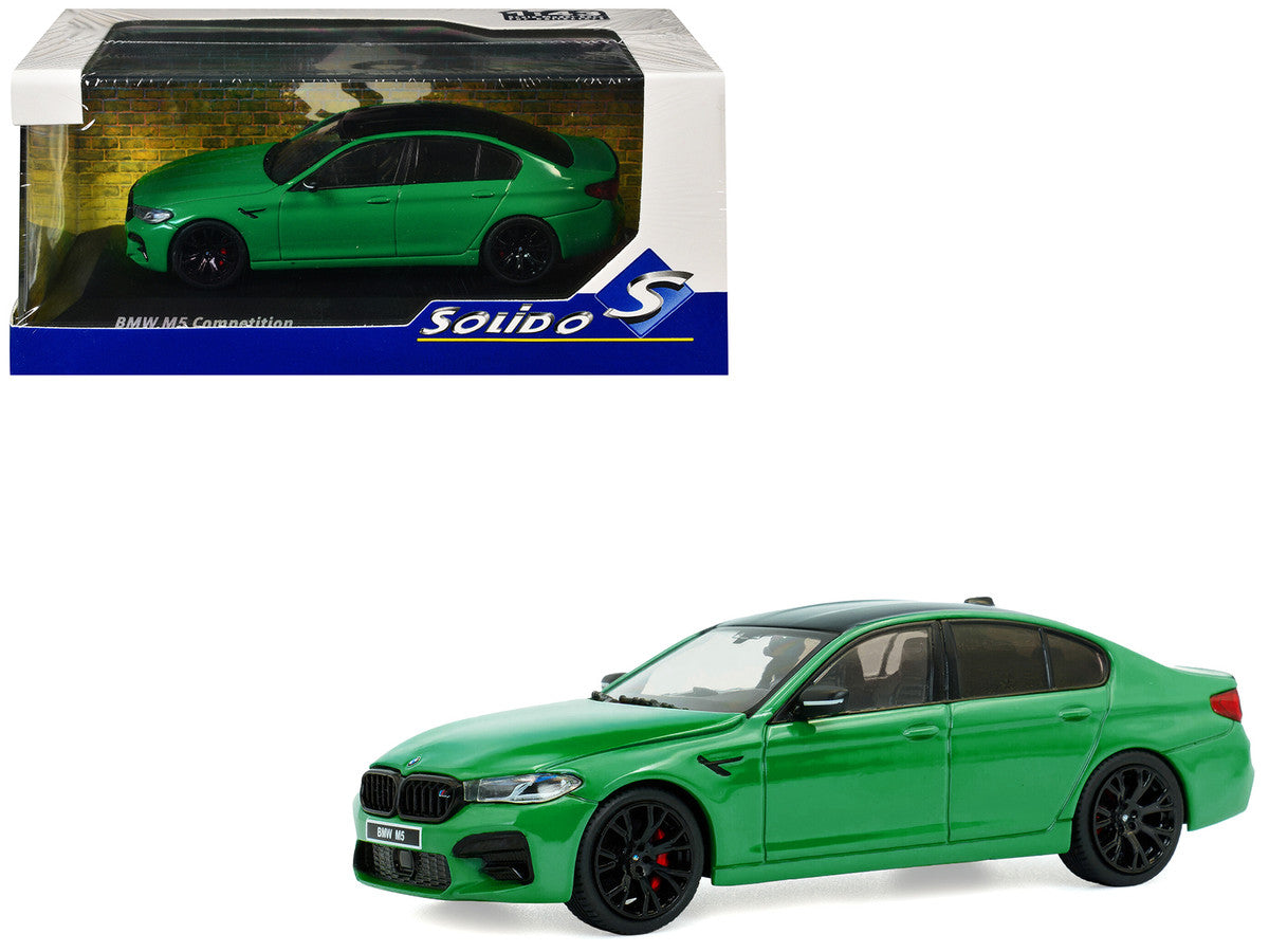 2022 BMW M5 Competition Signal Green with Black Top 1/43 Diecast Model Car by Solido-4