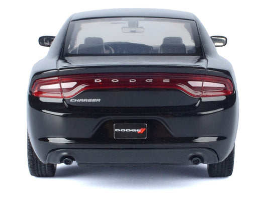 2023 Dodge Charger Pursuit Police Car Black "Custom Builder's Kit - Law Enforcement and Public Service" Series 1/24 Diecast Model Car by Motormax-2