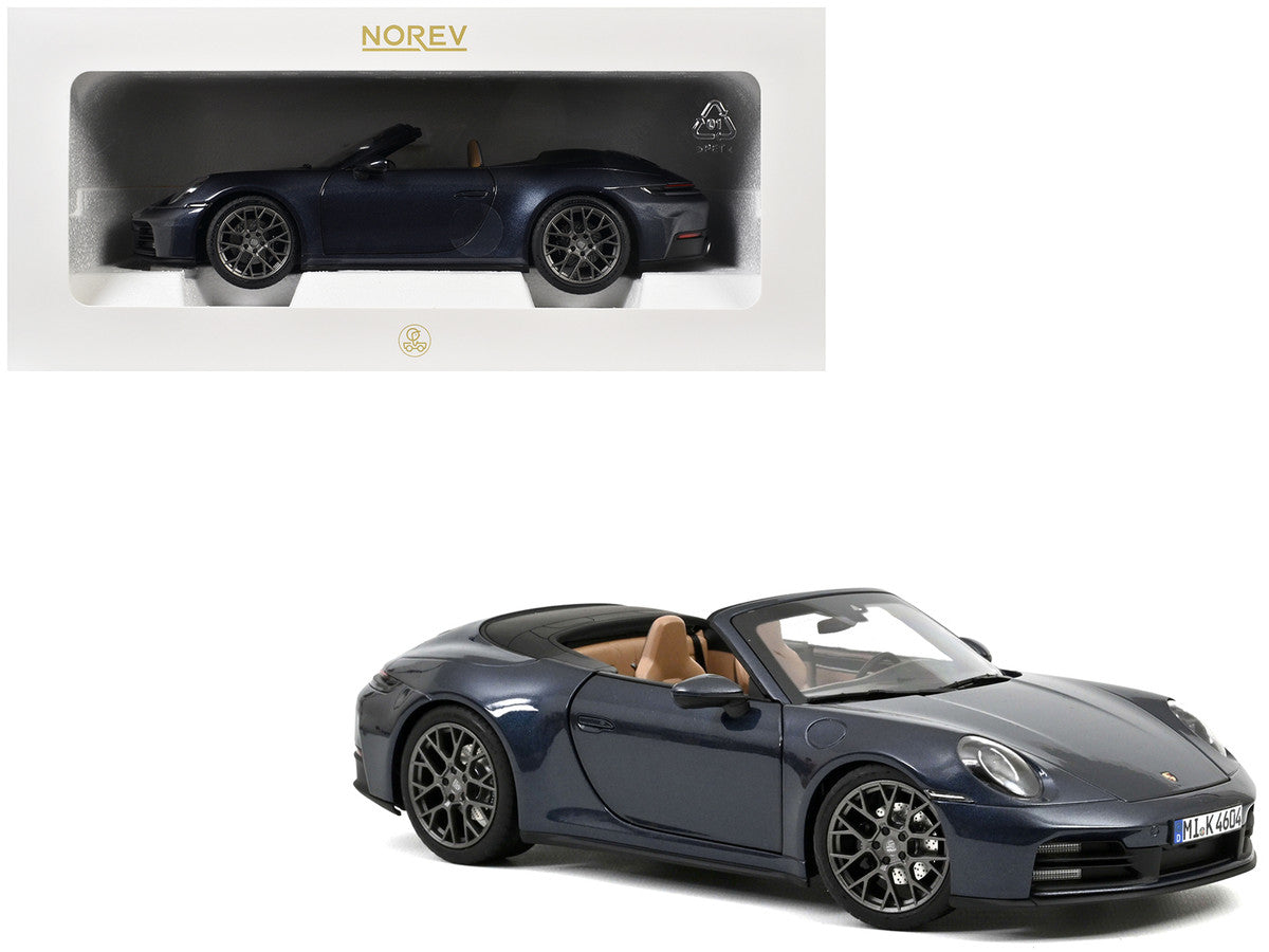 2024 Porsche 911 Carrera S Cabriolet Yachting Blue Metallic 1/18 Diecast Model Car by Norev-4