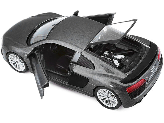 Audi R8 V10 Plus Gray Metallic "Special Edition" 1/24 Diecast Model Car by Maisto-1
