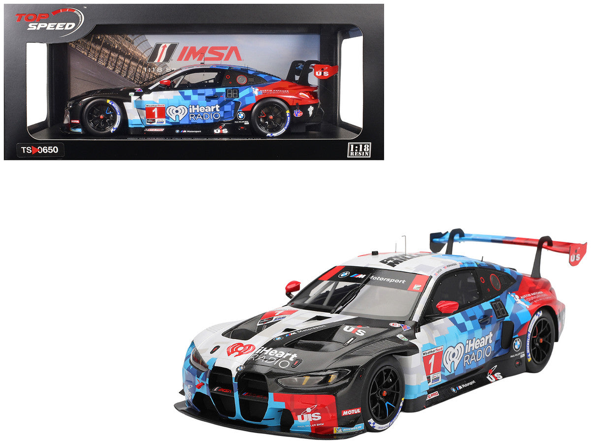 BMW M4 GT3 EVO #1 Connor De Phillippi - Madison Snow - Neil Verhagen - Kelvin van der Linde "Paul Miller Racing" IMSA "24 Hours of Daytona" (2025) 1/18 Model Car by Top Speed-4