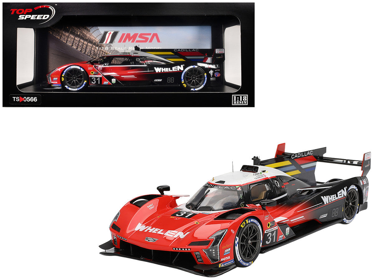 Cadillac V-Series.R #31 Jack Aitken - Tom Blomqvist - Pipo Derani "Whelen Cadillac Racing" 2nd Place IMSA "24 Hours of Daytona" (2024) 1/18 Model Car by Top Speed-4