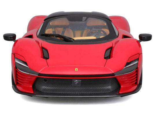 Ferrari Daytona SP3 Red with Black Top "Signature Series" 1/18 Diecast Model Car by Bburago-1