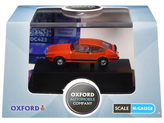 Ford Capri Mk3 RHD (Right Hand Drive) Sebring Red 1/148 (N) Scale Diecast Model Car by Oxford Diecast-1