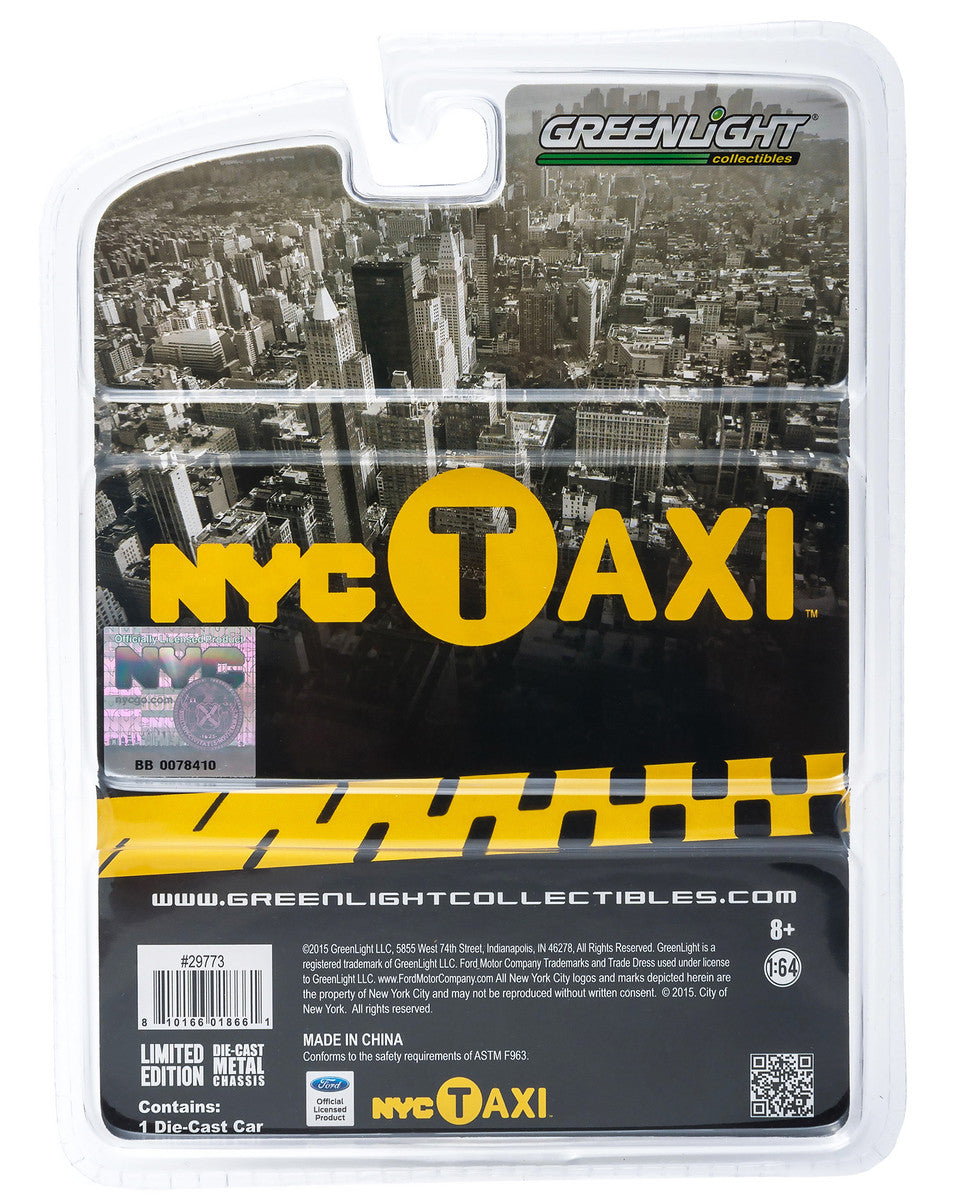 Ford Crown Victoria Yellow "NYC Taxi" (New York City) 1/64 Diecast Model Car by Greenlight-2