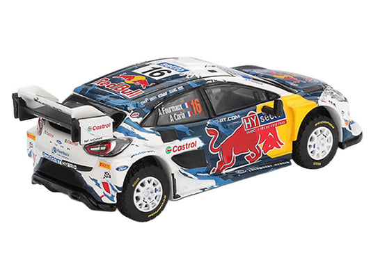 Ford Puma Rally1 #16 Adrien Fourmaux - Alexandre Coria "M-Sport Ford WRT" 3rd Place "Rally Finland" (2024) Limited Edition 1/64 Diecast Model Car by Mini GT-0