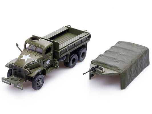GMC CCKW 353 Truck With Mounted Gun Olive Drab "4148174-S" US Army World War II 1/72 Diecast Model by Legion-1