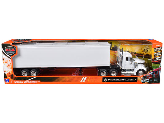 International LoneStar Truck with Dry Goods Trailer White "Long Haul Truckers" Series 1/43 Diecast Model by New Ray-1