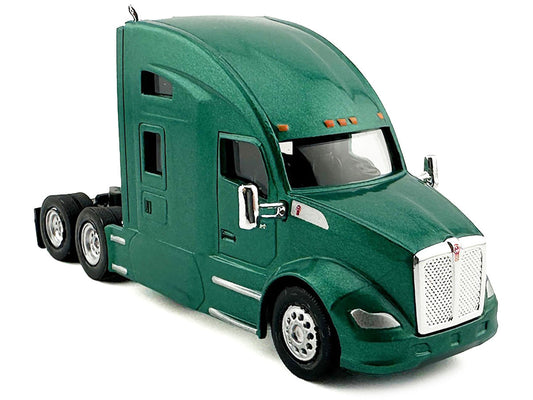 Kenworth T680 Sleeper Cab Green Metallic 1/87 (HO) Plastic Model Car by HO Logistics-1