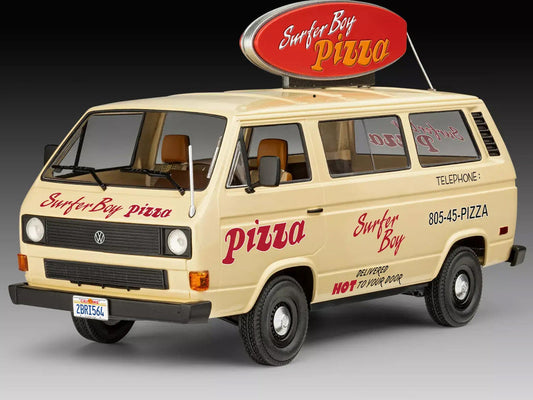 Level 3 Model Kit Argyle’s Volkswagen Vanagon "Surfer Boy Pizza" Van "Stranger Things" (2016-Current) TV Series 1/25 Scale Model by Revell-1