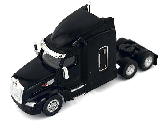 Peterbilt 579 Sleeper Cab Black 1/87 (HO) Plastic Model Car by HO Logistics-1