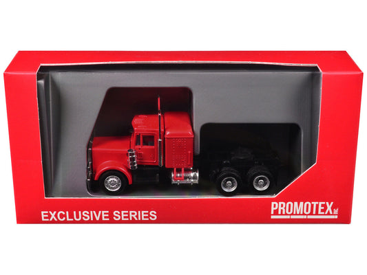 Peterbilt Long Tractor Red 1/87 (HO) Plastic Model Car by Promotex-1