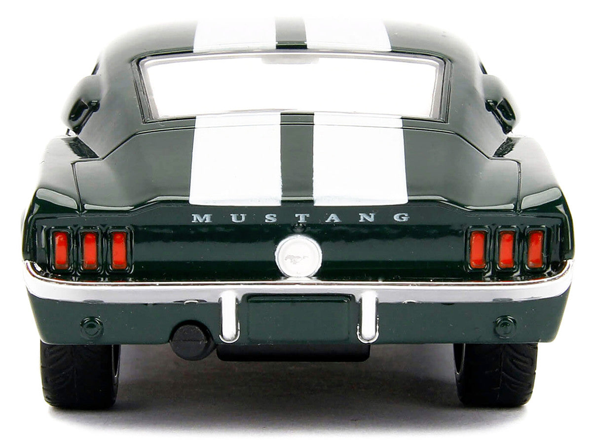 Sean's Ford Mustang Dark Green with White Stripes "Fast & Furious" Movie 1/32 Diecast Model Car by Jada-4