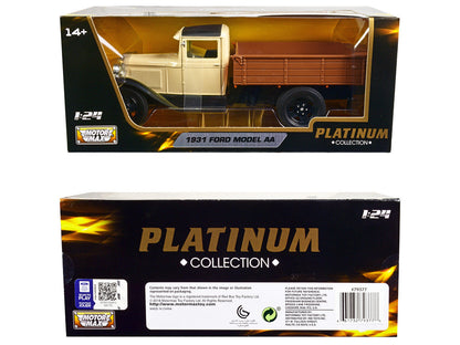 1931 Ford Model AA Pickup Truck Cream and Black "Platinum Collection" Series 1/24 Diecast Model Car by Motormax-2