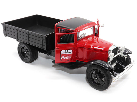 1931 Ford Model AA Pickup Truck Red and Black "Go Refreshed - Drink Coca-Cola" 1/24 Diecast Model Car by Motor City Classics-1