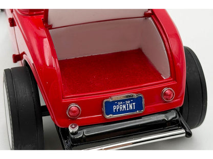 1932 Ford 3 Window Coupe "Peppermint Twist" Red with White Graphics Limited Edition to 372 pieces Worldwide 1/18 Diecast Model Car by ACME-1
