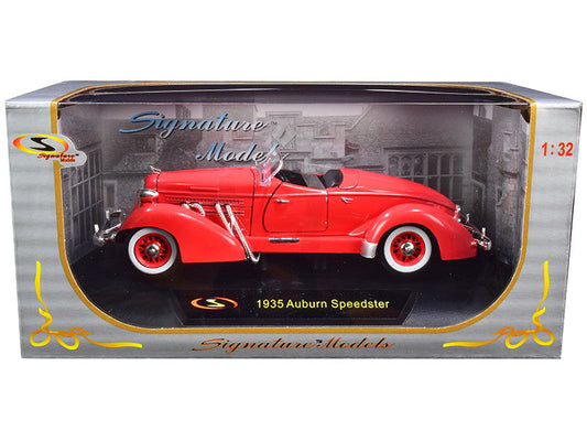 1935 Auburn Speedster Coral Red 1/32 Diecast Model Car by Signature Models-0
