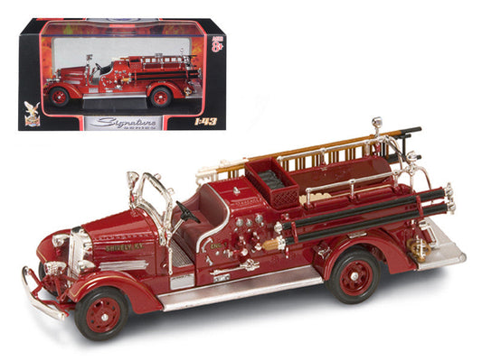 1938 Ahrens Fox VC Fire Engine Red 1/43 Diecast Model by Road Signature-0