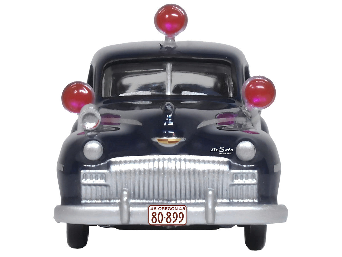 1946 DeSoto Suburban Ambulance Dark Blue "Junction City Ambulance" 1/87 (HO) Scale Diecast Model Car by Oxford Diecast-3