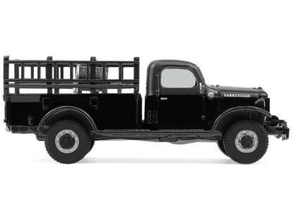 1946 Dodge Power Wagon Fire Truck Black "Black Bandit" Series 30 1/64 Diecast Model Car by Greenlight-2