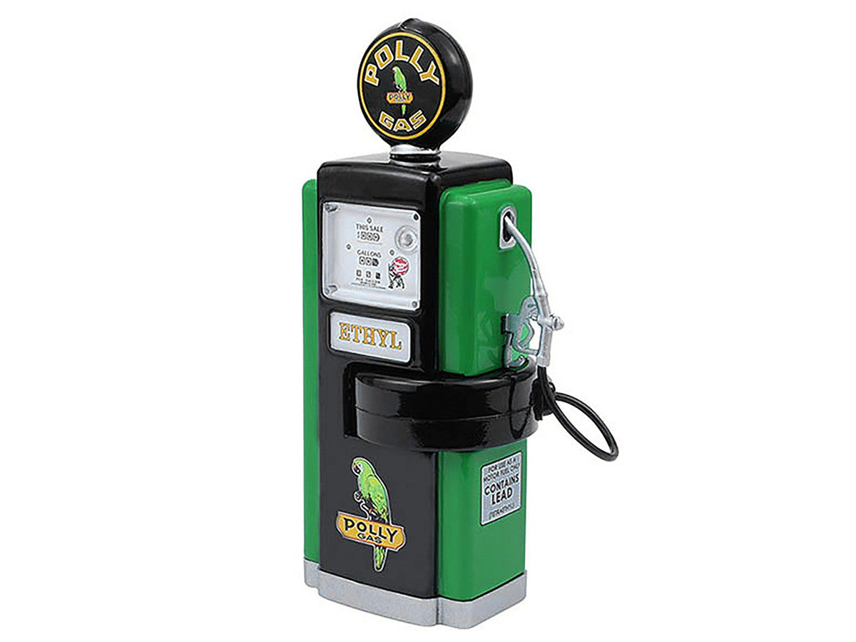 1948 Wayne 100-A Gas Pump "Polly Gas" Black and Green "Vintage Gas Pumps" Series 17 1/18 Diecast Replica by Greenlight-0