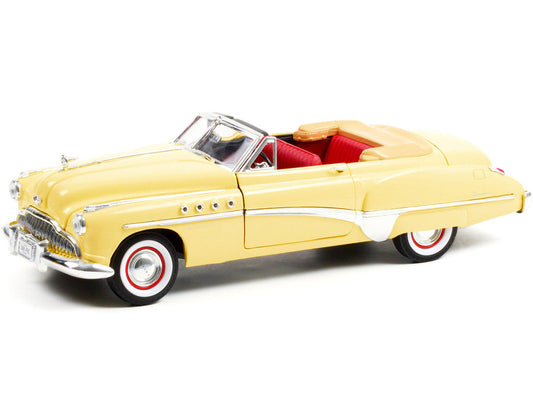 1949 Buick Roadmaster Convertible (Charlie Babbitt’s) Yellow with Red Interior ’Rain Man’ (1988) Movie 1/18 Diecast