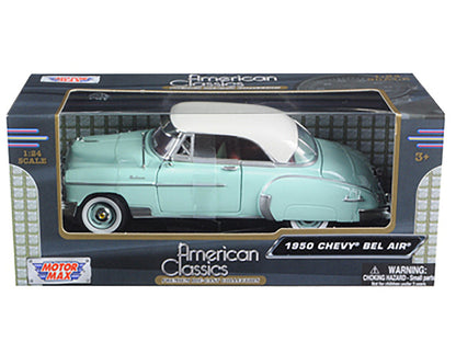 1950 Chevrolet Bel Air Green with Cream Top 1/24 Diecast Model Car by Motormax-2