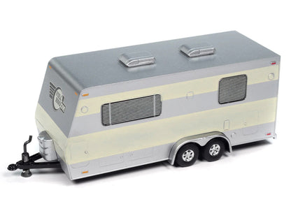 1953 Buick Super Cream with Travel Trailer Limited Edition "Tow & Go" Series 1/64 Diecast Model Car by Johnny Lightning-1