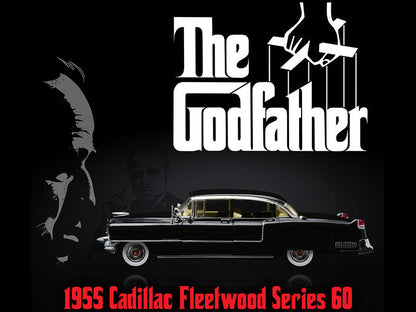 1955 Cadillac Fleetwood Series 60 Special Black "The Godfather" (1972) Movie 1/18 Diecast Model Car by Greenlight-3