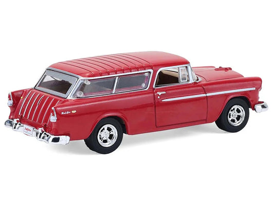 1955 Chevrolet Nomad Custom Wagon Red ’Barrett-Jackson’ Series 16 1/64 Diecast Model Car by Greenlight - Car Models