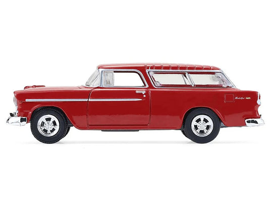 1955 Chevrolet Nomad Custom Wagon Red ’Barrett-Jackson’ Series 16 1/64 Diecast Model Car by Greenlight - Car Models