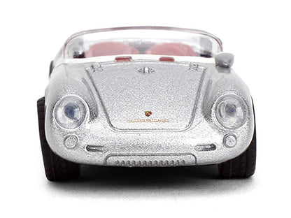 1955 Porsche 550 Spyder Silver Metallic with Red Interior "Collection" Series 1/64 Diecast Model Car by Majorette-0