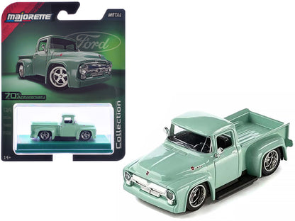 1956 Ford F-100 Pickup Truck Light Green "Collection" Series 1/64 Diecast Model Car by Majorette-4