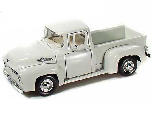 1956 Ford F-100 Pickup Truck White 1/24 Diecast Model Car by Motormax-1
