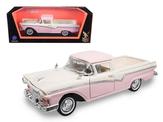 1957 Ford Ranchero Pickup Truck Pink 1/18 Diecast Model by Road Signature-0